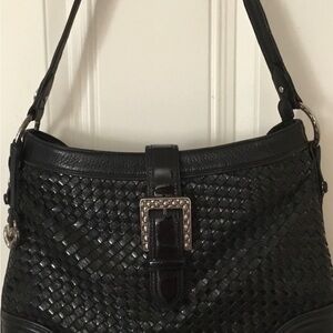 Brighton Black Woven Shoulder Bag